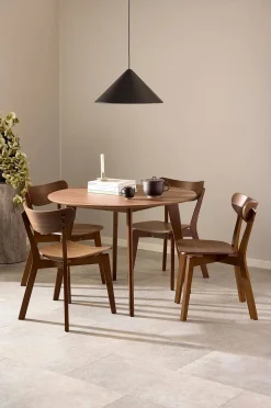 AC Design Furniture Roxby matbordsset med bord och 4 stolar, 105x105x76 cm