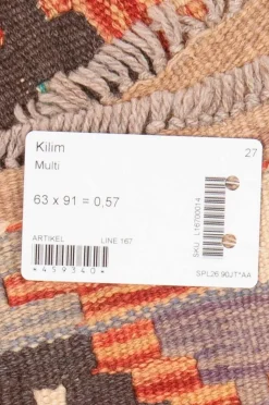 Bargi Ullmatta Kilim Multi 63x91 cm