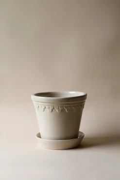 Bergs Potter Kruka med fat Københavner GLAZED, Ø 18 cm