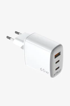 Celly Usb-laddare Gan 1 x Usb-a + 2 x Usb-c PD 65w