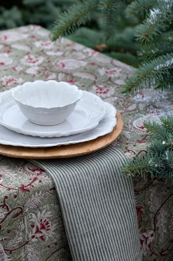 Chamois Bordsduk i linne Pomegranate