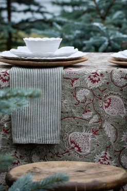 Chamois Bordsduk i linne Pomegranate