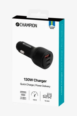 Champion Nordic Billaddare 30W 3-port QC/PD
