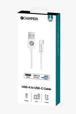 Champion Nordic USB-A till USB-C-kabel 3 m