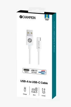 Champion Nordic USB-kabel USB-A to USB-C 2 m