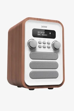 Denver FM/DAB+ Radio Bluetooth Trä/Vit