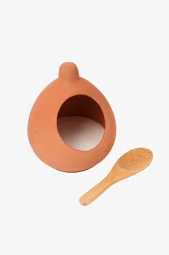 Dexam Saltkällare med sked Terracotta