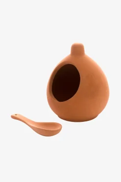Dexam Saltkällare med sked Terracotta