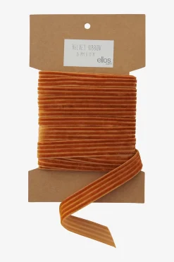 Ellos Home Presentband Velvety Stripe i sammet, 10 m
