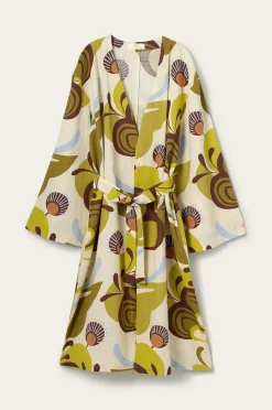 Ellos Home Kimono Elly Retro i återvunnet halvlinne