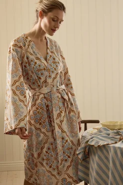 Ellos Home Kimono Elly Tile Kimono i återvunnet halvlinne