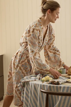 Ellos Home Kimono Elly Tile Kimono i återvunnet halvlinne