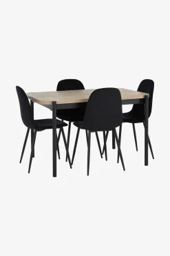 Ellos Home Matgrupp Gilda med bord 120x80 cm + 4 stolar