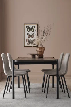 Ellos Home Matgrupp Gilda med bord 120x80 cm + 4 stolar