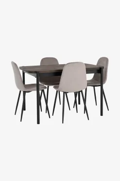 Ellos Home Matgrupp Gilda med bord 120x80 cm + 4 stolar