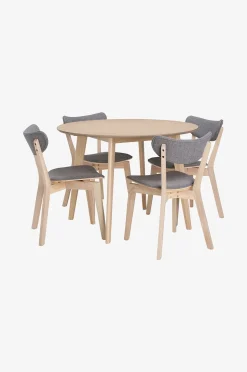 Ellos Home Matgrupp Ridney med 1 bord + 4 stolar med klädsel