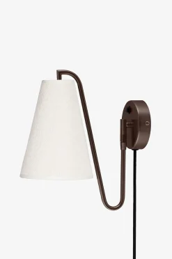 Globen Lighting Vägglampa Lou Vit bouclé/brons