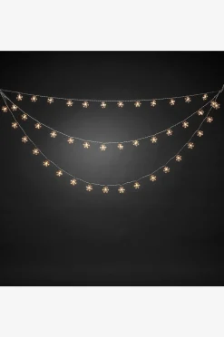 Konstsmide Gardinslinga 44 snöflingor LED 125cm