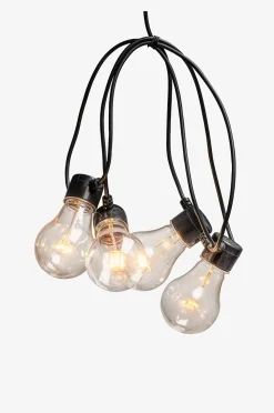 Konstsmide Lightset 5 kl. glödlampor, B/O, LED 200cm