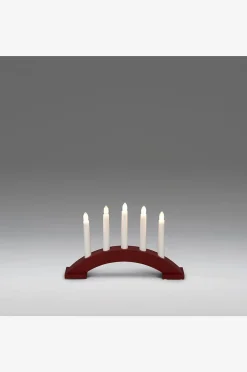 Konstsmide Ljusstake trä 5 glödlampor 21,5cm