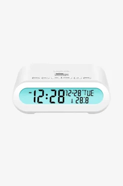 LogiLink Klockradio med temp/luftfuktighet – USB-C/batteridrift