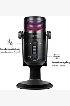 LogiLink Mikrofon med LED-belysning USB