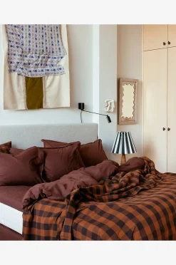 Midnatt Sängöverkast Gingham