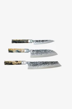 Satake Knifeset Ame Med Petty , Santoku & Kiritsuke