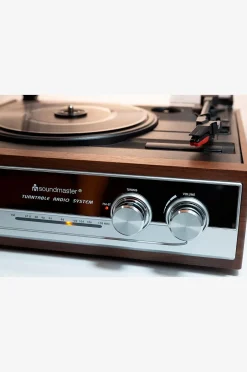 Soundmaster Skivspelare Med Radio Och Inbyggda Högtalare Pl186h