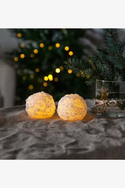 Star Trading Blockljus 2p Snowball LED