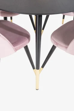 Venture Home Matgrupp Dipp med 4st matstolar Velvet