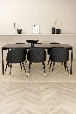 Venture Home Matgrupp Pelle med 6 st matstolar Velvet