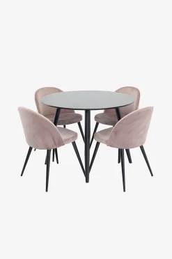Venture Home Matgrupp Plaza med stolar Sammet