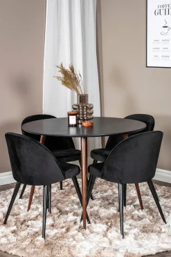 Venture Home Matgrupp Plaza med 4st stolar Velvet