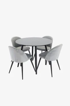 Venture Home Matgrupp Plaza med stolar Sammet