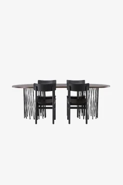 Venture Home Matgrupp Stone Oval och stolarna Montros