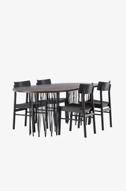 Venture Home Matgrupp Stone Oval och stolarna Montros