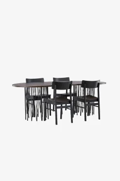 Venture Home Matgrupp Stone Oval och stolarna Montros