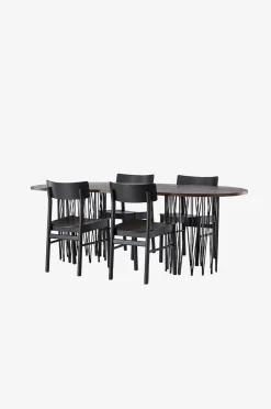 Venture Home Matgrupp Stone Oval och stolarna Montros