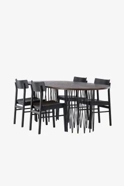 Venture Home Matgrupp Stone Oval och stolarna Montros